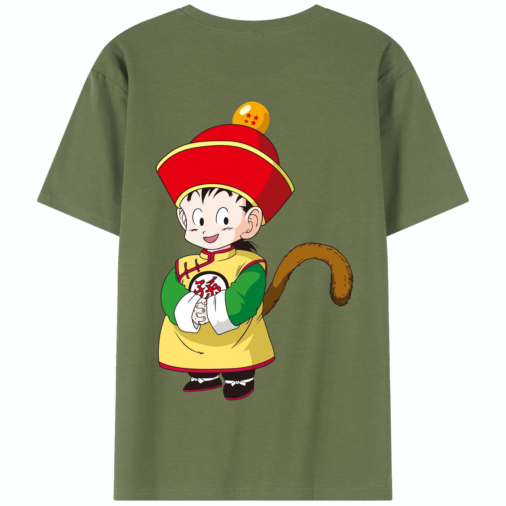（画像用） ドラゴンボール 孫悟空（そん ごくう）Son Goku カカロット DRAGON BALL Kakarotto 綿100％半袖Tシャツ（背面プリント）